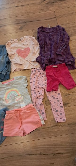 Sprzedam pakę aposnie, bluza, koszulka dla dziewczynki, rozmiar 92 (ze