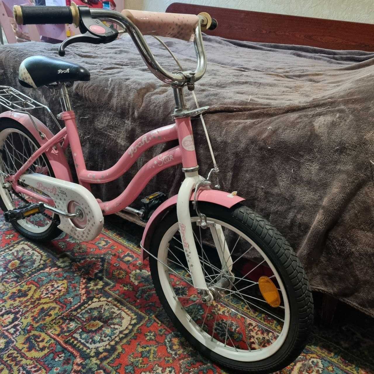 Велосипед дитячий 18 дюймов рожевий (для дівчинки)