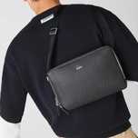 Сумка Lacoste мужская через плечо черная лакост стильная black