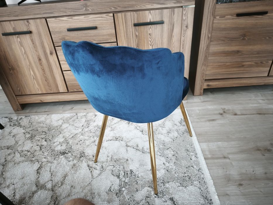 Luksusowy fotel muszelka welur - OKAZJA!!!