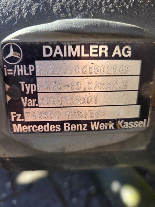 most napędowy tylny Mercedes Actros 2,277 R440-13.0 C22,5