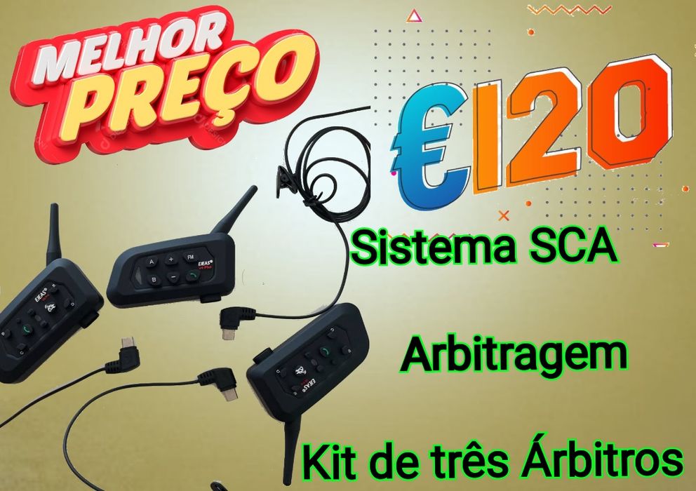 SCA kit Rádios arbitro arbitragem