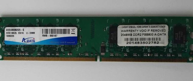 Продам DIMM PC2-6400 CL5 DDR2-800-2GB CL6 Intel/AMD
