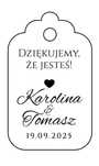 zawieszki do prezentów dla gości 20 szt