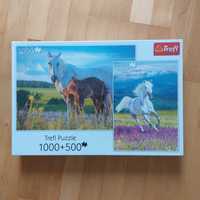 Puzzle Trefl konie 1000+500 NOWE w folii