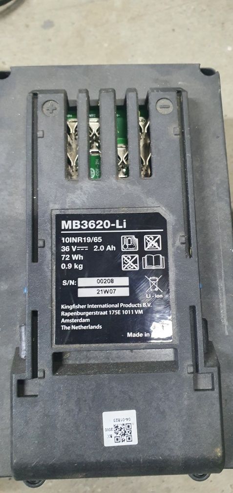 Zestaw 2 x Bateria Macallister MB3620 + Ładowarka MC36-Li-E2