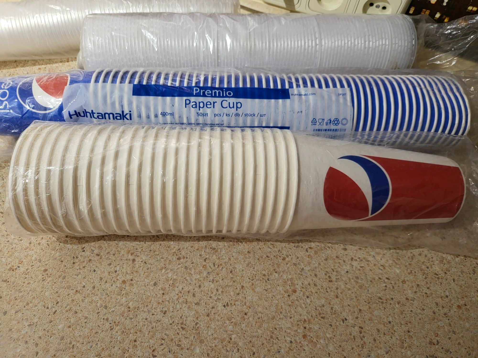 Pepsi стакан бумажный одноразовый  800 мл