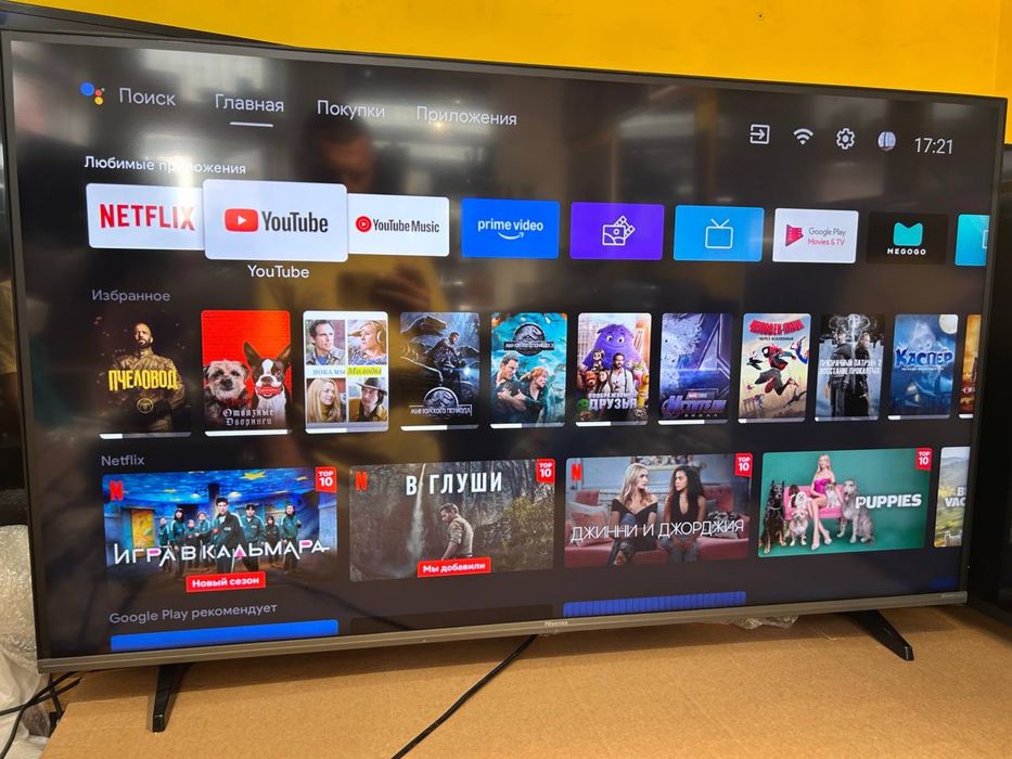 4K телевізор 65” Hisense 65A7400F, Android, голосовий пульт