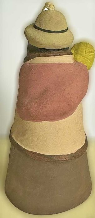 Sineta de Mesa em Terracota do Peru, Novo e Raríssimo