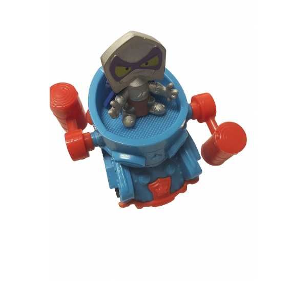 Figurka robot w pojeździe niebiesko-czerwonym