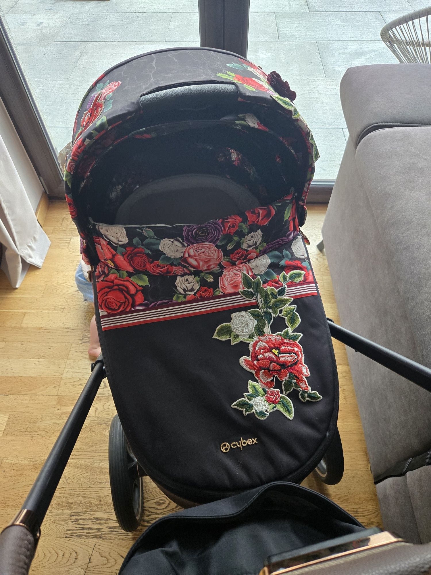 Wózek 2w1 spacerówka gondola Cybex priam 2.0 dark blossom