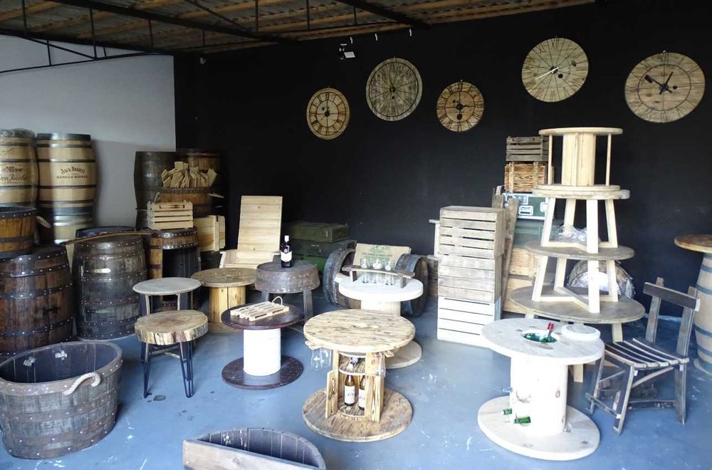 Blat drewniany, ze szpuli, loftowy 60 cm na stolik okrągły duży wybór