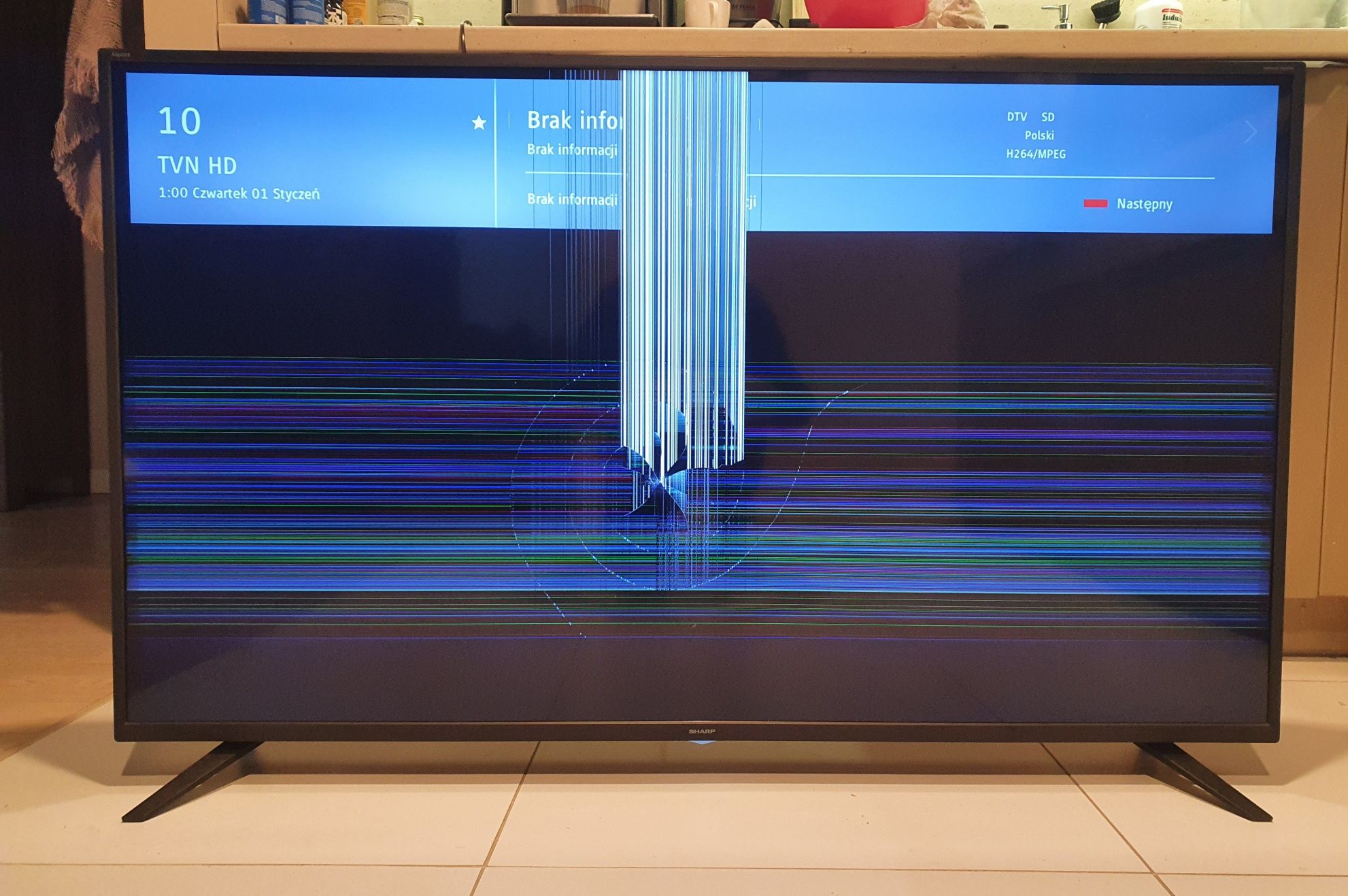 TV Sharp 55" uszkodzony