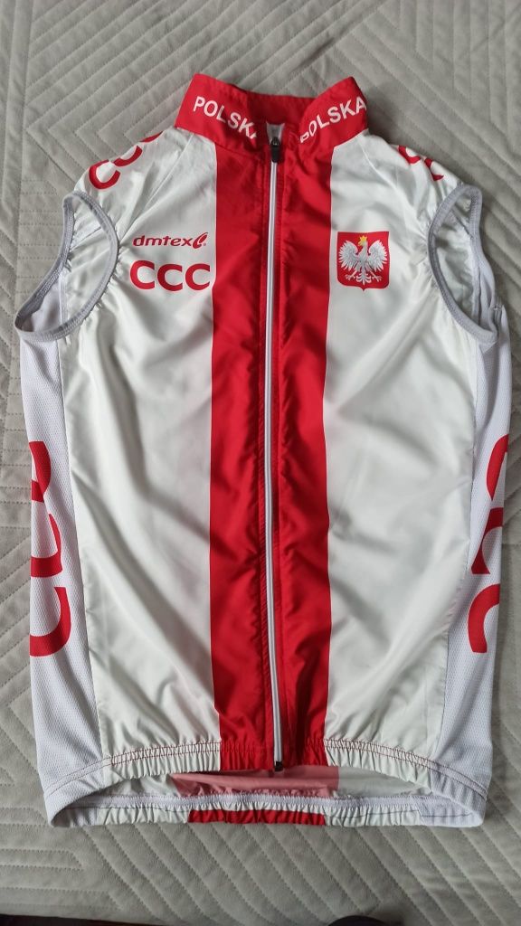 Kamizelka kolarska rowerowa Reprezentacji Polski CCC Dmtex roz. S