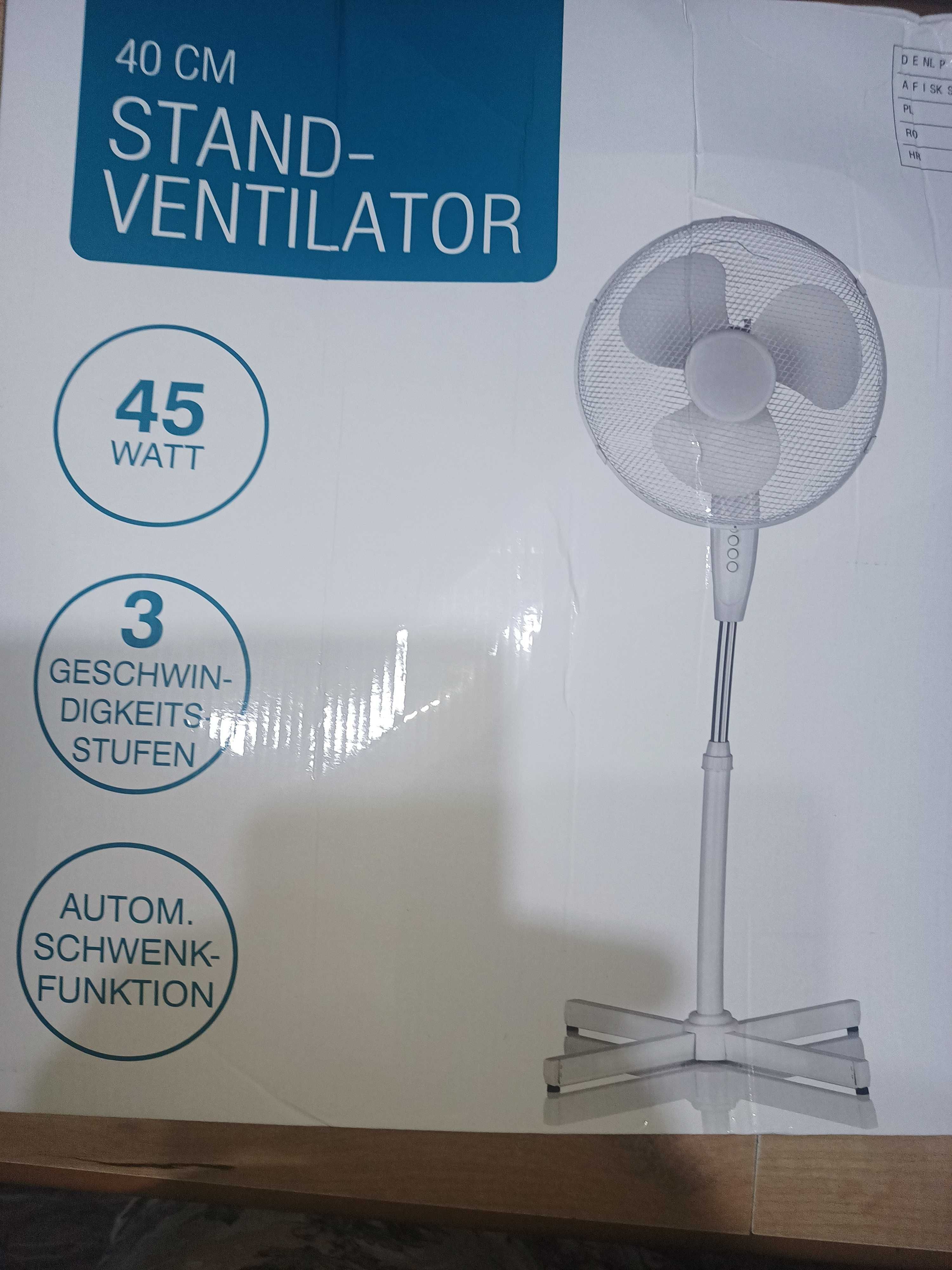 Nowy stojący wentylator 45watt