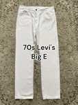 Vintage Retro 70s Białe Jeansy Levis Big E 501 36x32