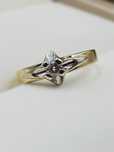 Pierścionek Złoty z Brylantem 585/14k (1sz) 0.14ct roz13 Certyfikat
