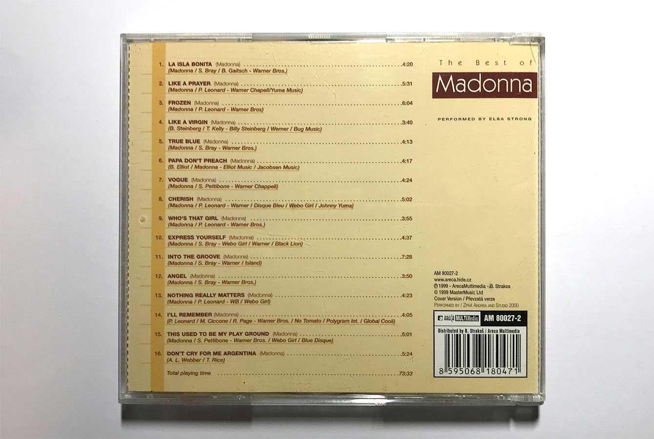 The Best of MADONNA - Cover Version by ANDREA - 1999 Czechy