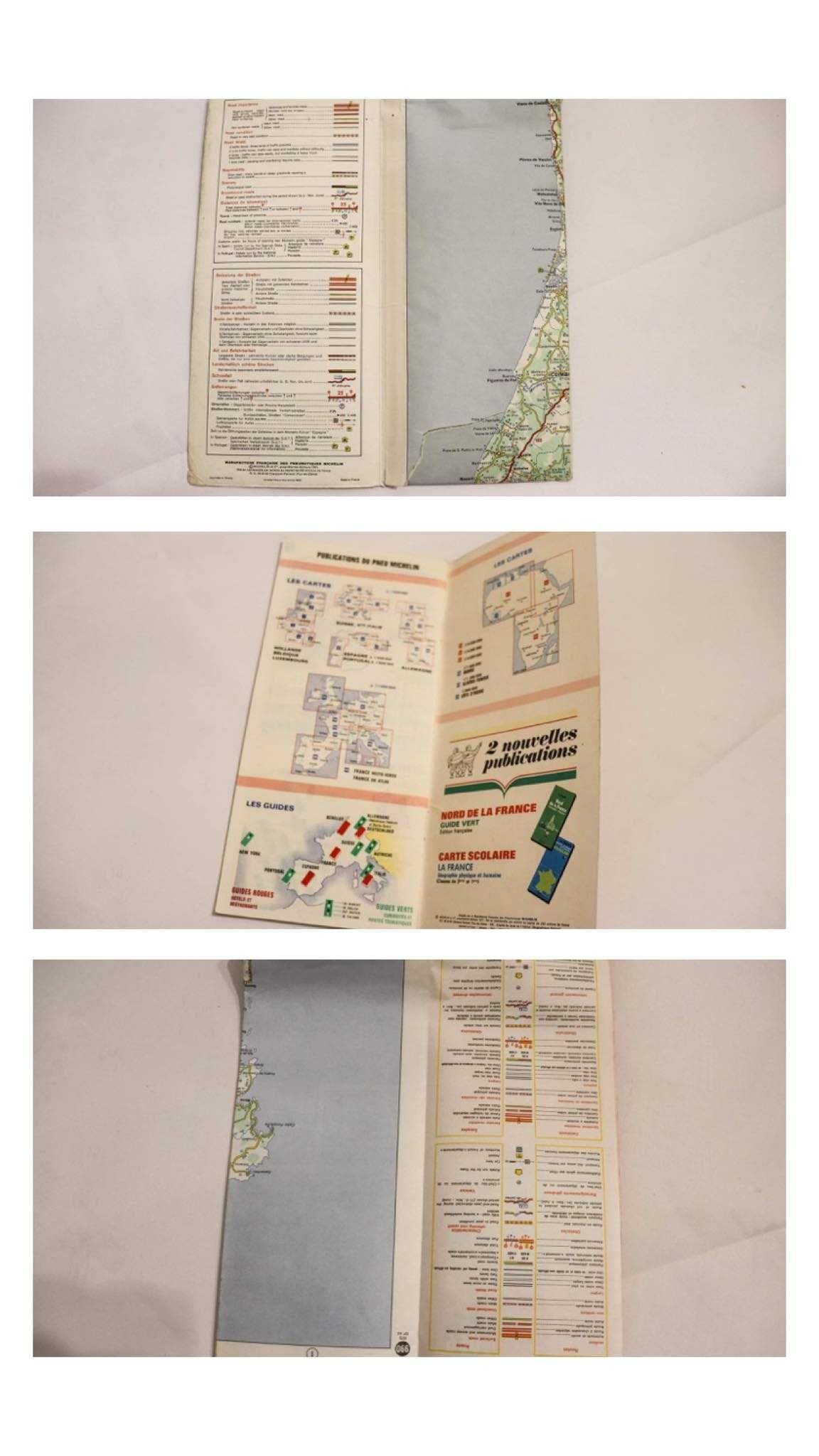 Mapa das Estradas da Europa 1965, 1972, 1979 (3 Modelos)| Automobilia