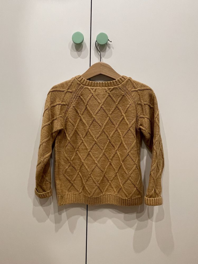 Śliczny sweter NEWBIE 98/104 miodowy X