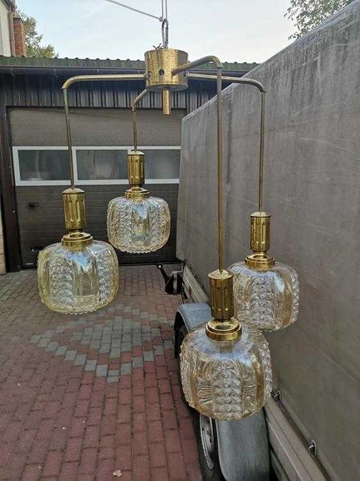 Żyrandol Lampa Kaskadowa Vintage - Prl Oryginalna Wisząca Stara Okazja