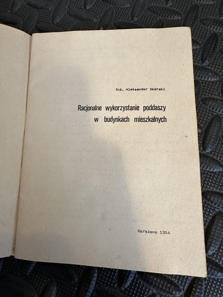 Stare czasopismo budowlane książka magazyn Poddasza PRL