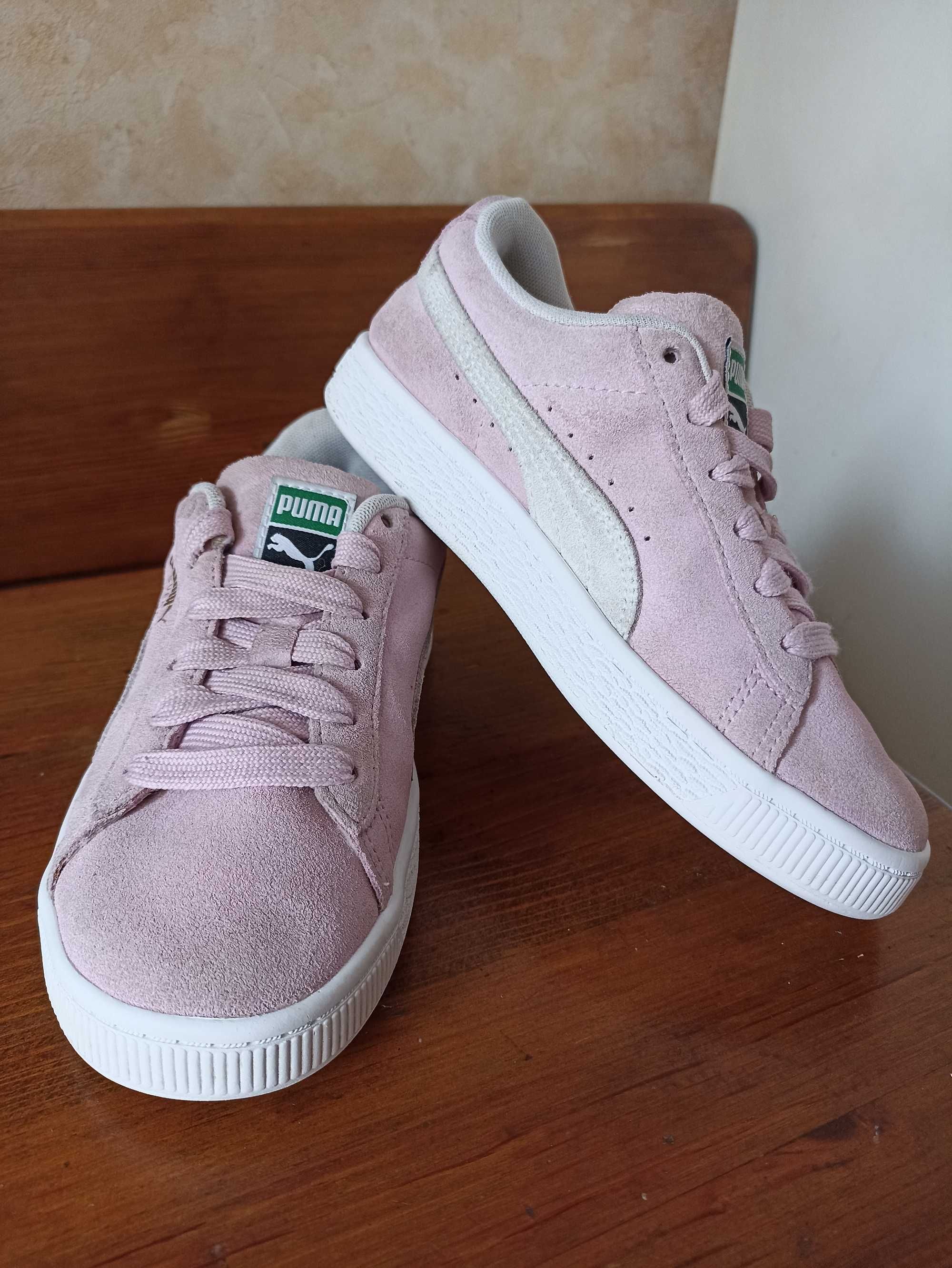 Дитячі замшеві рожеві кеди для дівчаток Puma Suede XL 34 розмір 21 см