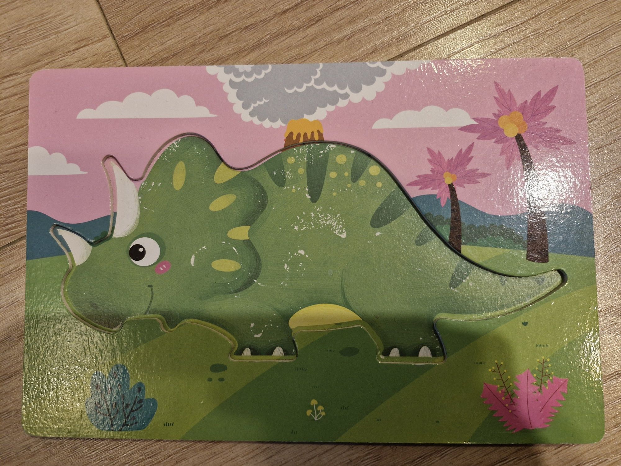 Układanka drewniana dinozaury