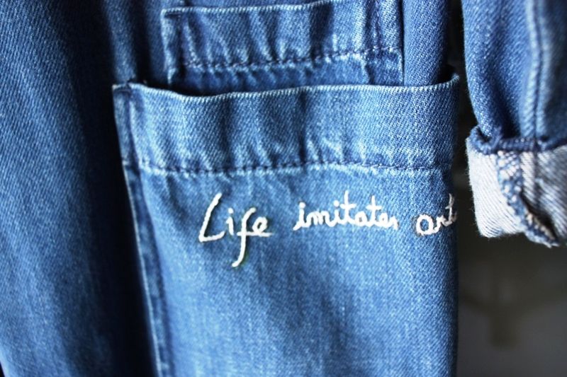 Casaco de ganga por baixo do joelho Pull&Bear tamanho M