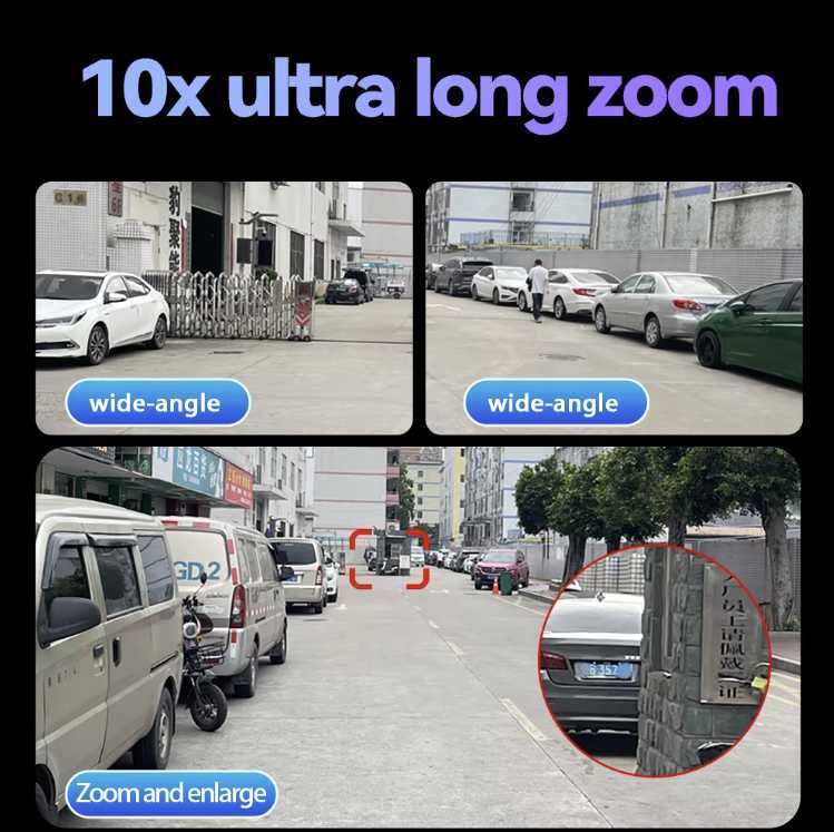 Najnowsza Zewnętrzna kamera 8K IP WiFi/CCTV 10xZoom/Śledzenie celu