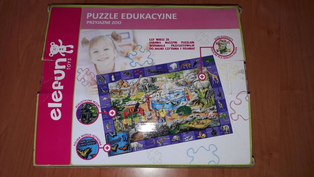 Puzzle edukacyjne Elefun dla dziecka 2+