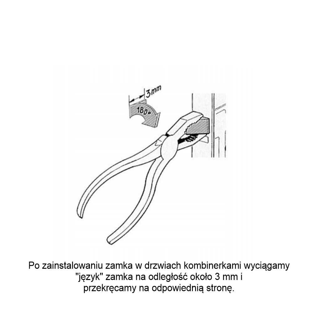 Zamek 08C (ZW4) drzwi chińskich główny uniwersalny. Warszawa