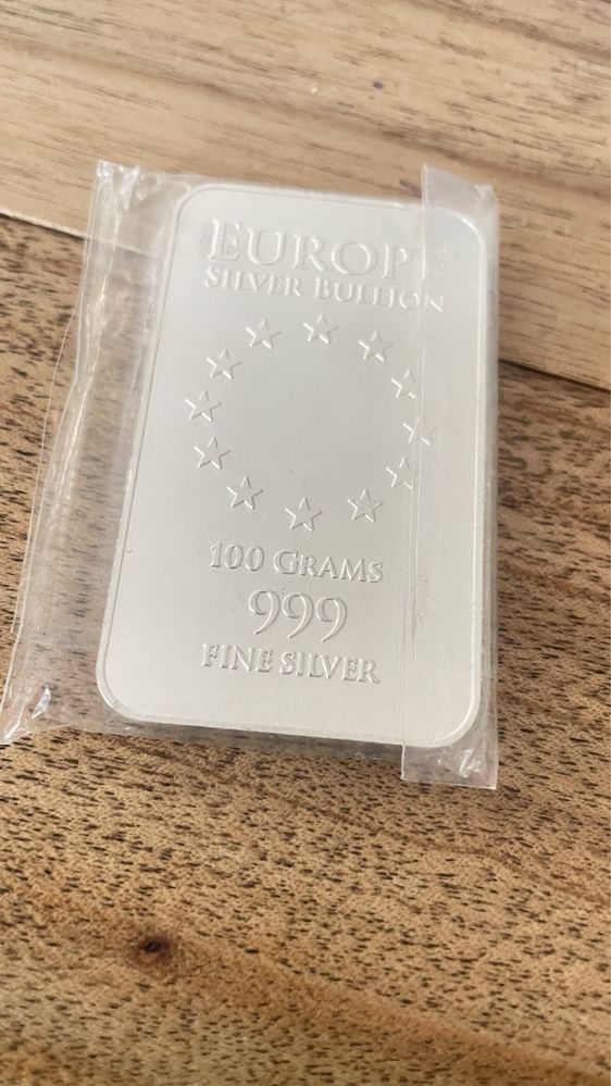 Barras de prata "EUROPE SILVER BULLION" 100 G