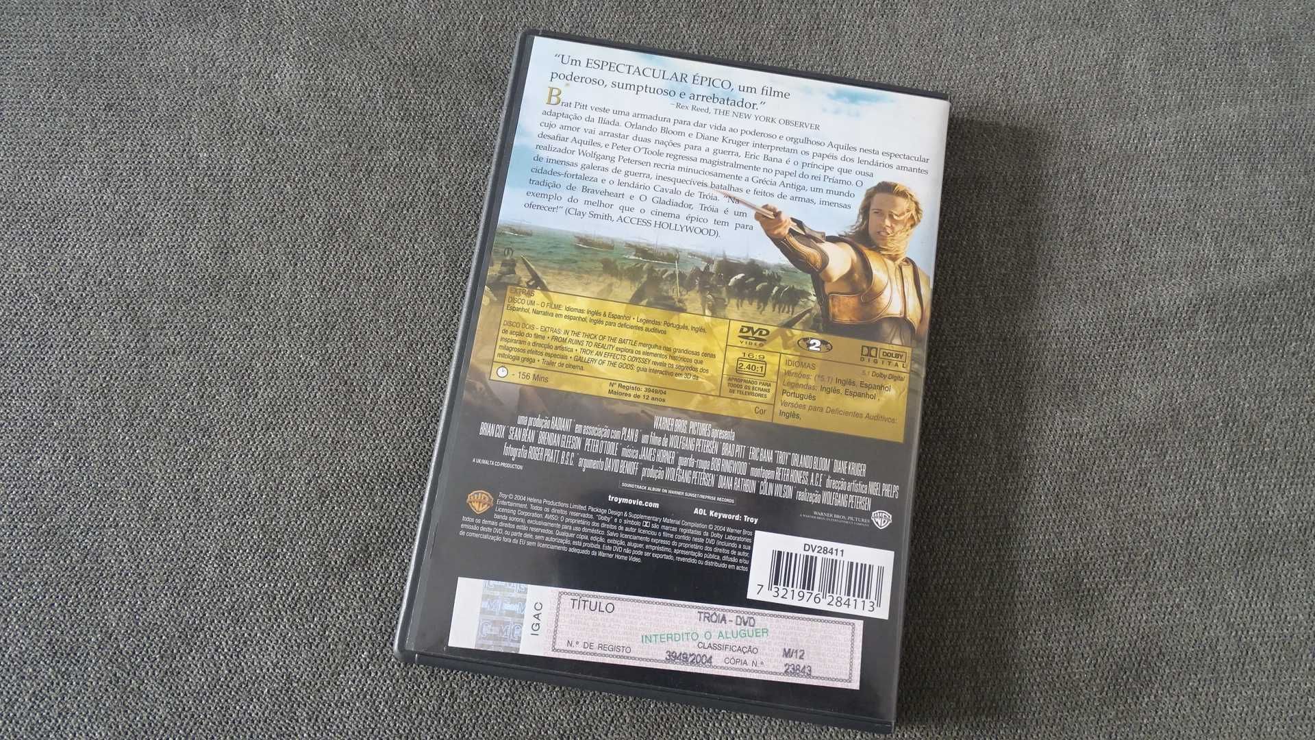 DVD Tróia . Wolfgang Petersen - Brad Pitt - Ed. Especial 2 DVDs