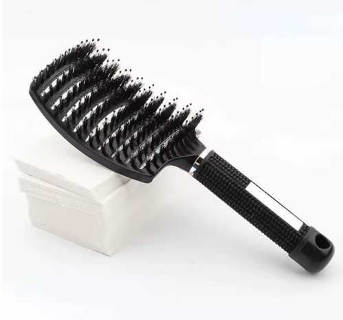 Profilowana szczotka do włosów z WŁOSIEM DZIKA, nie ciągnąca,delikatna