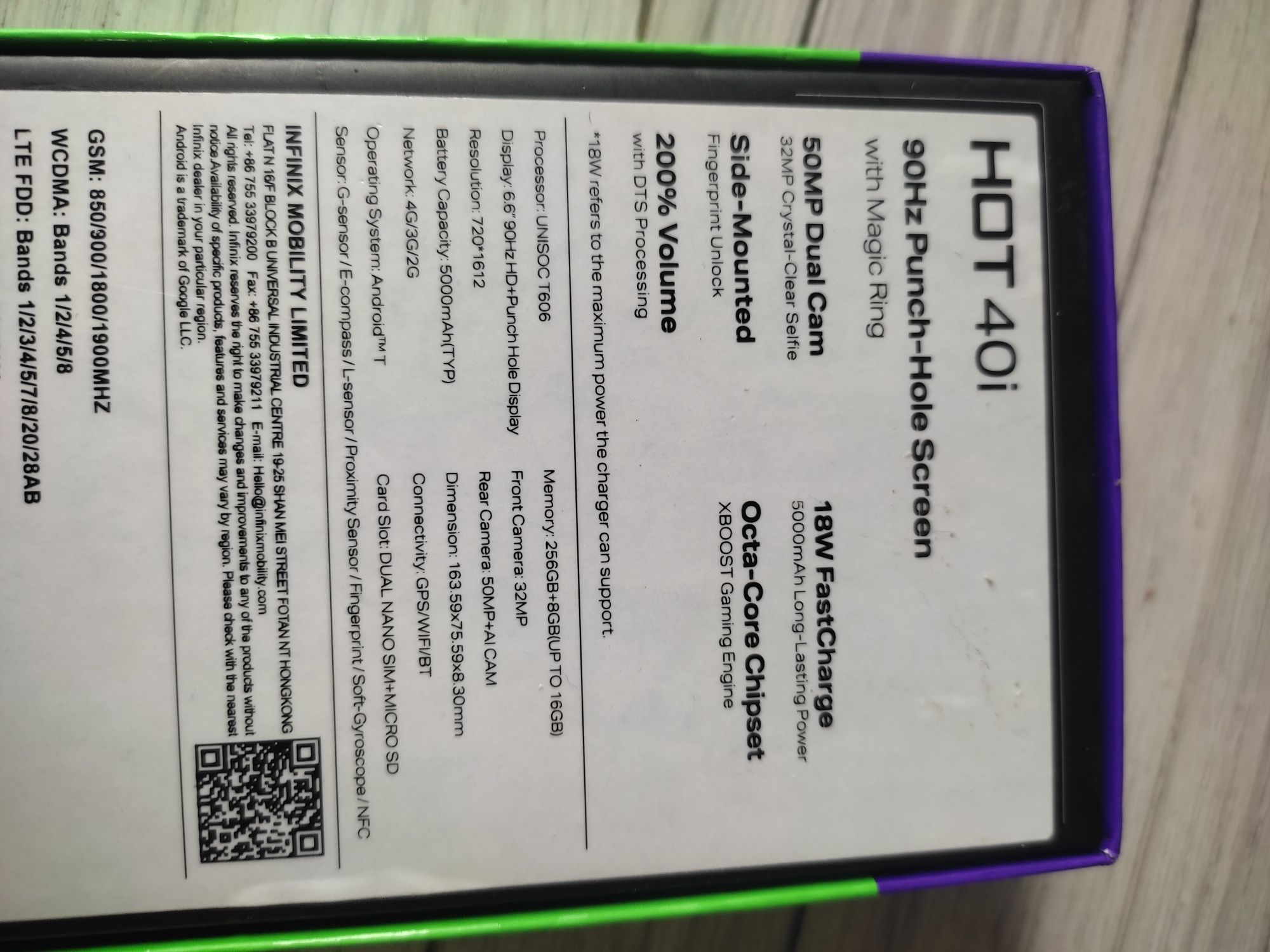 Infinix hot 40i NFC 16/256 GB 90Hz nowy