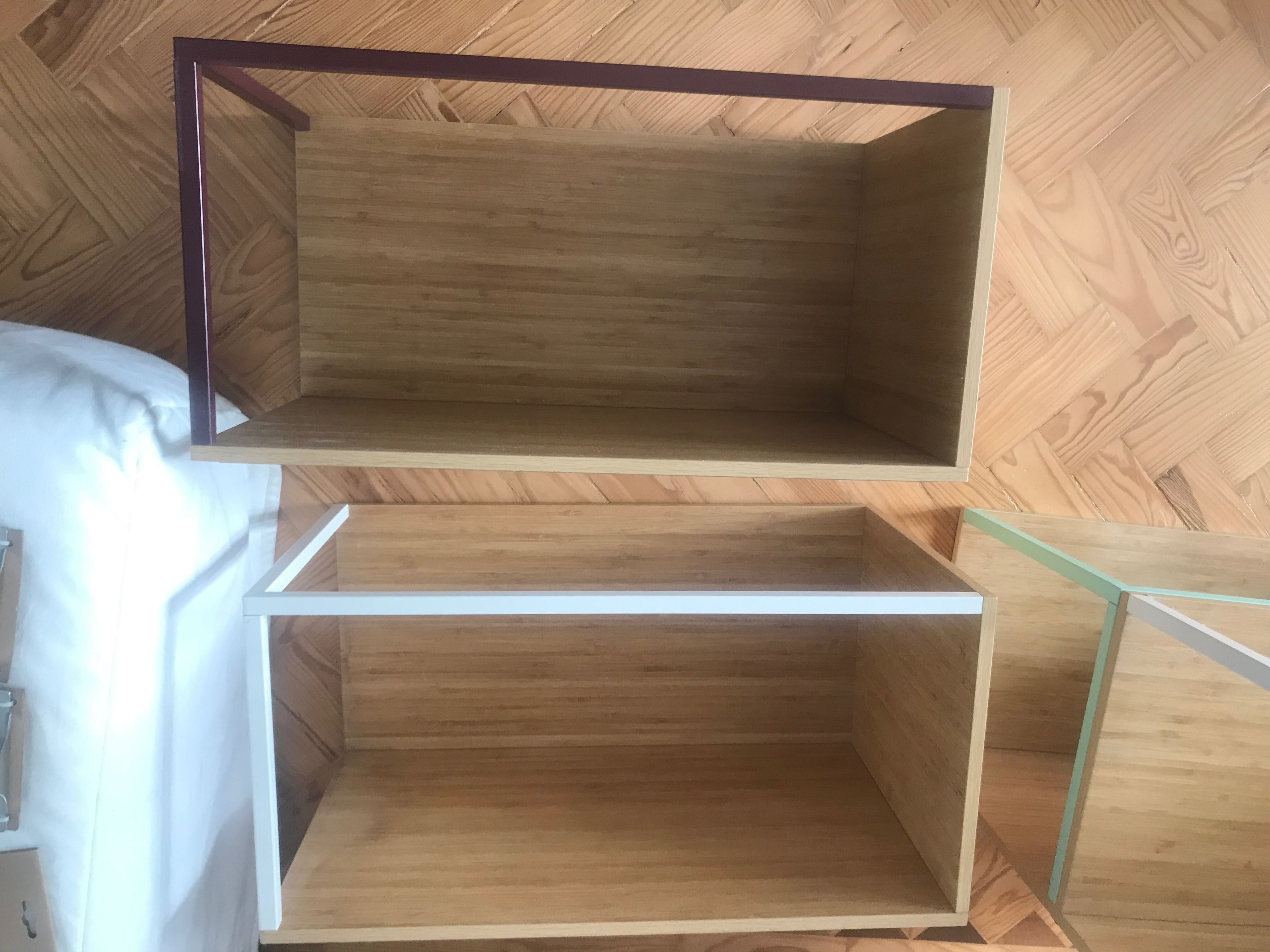 Estante modular madeira e metal