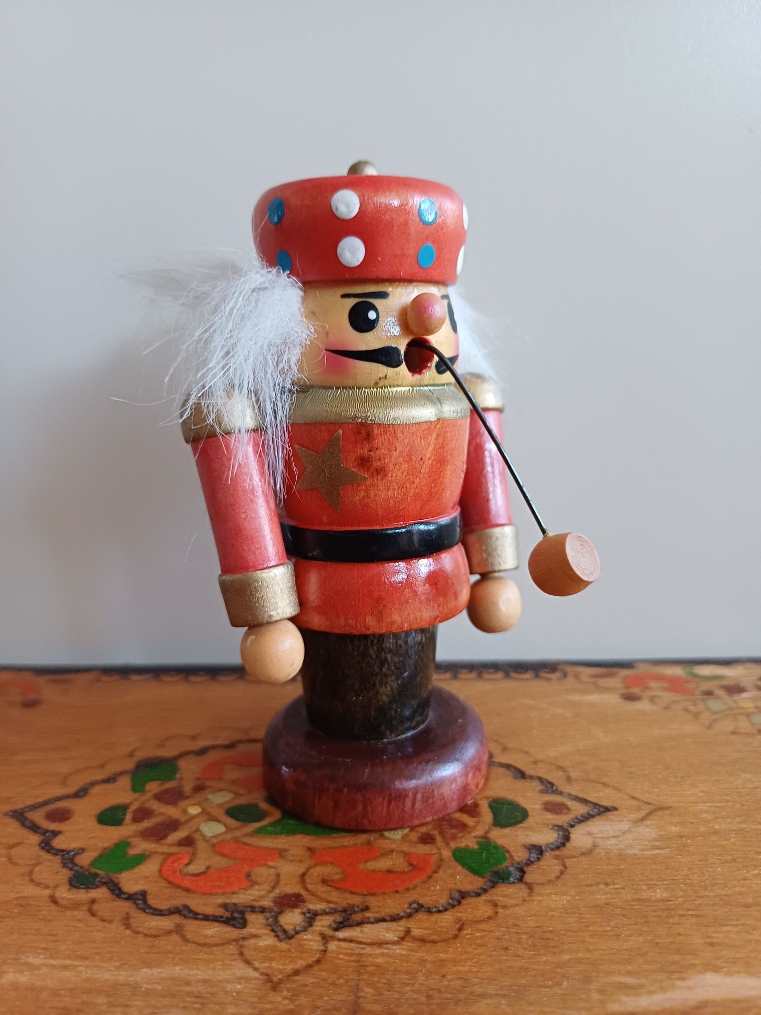 Nutcraker figurka dziadek do orzechów drewniany palacz kadzidełko