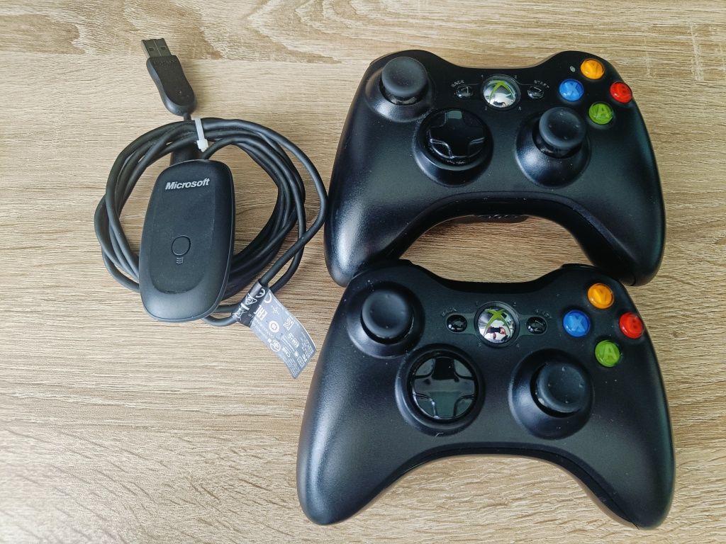 Dwa pady xbox 360 odbiornik PC