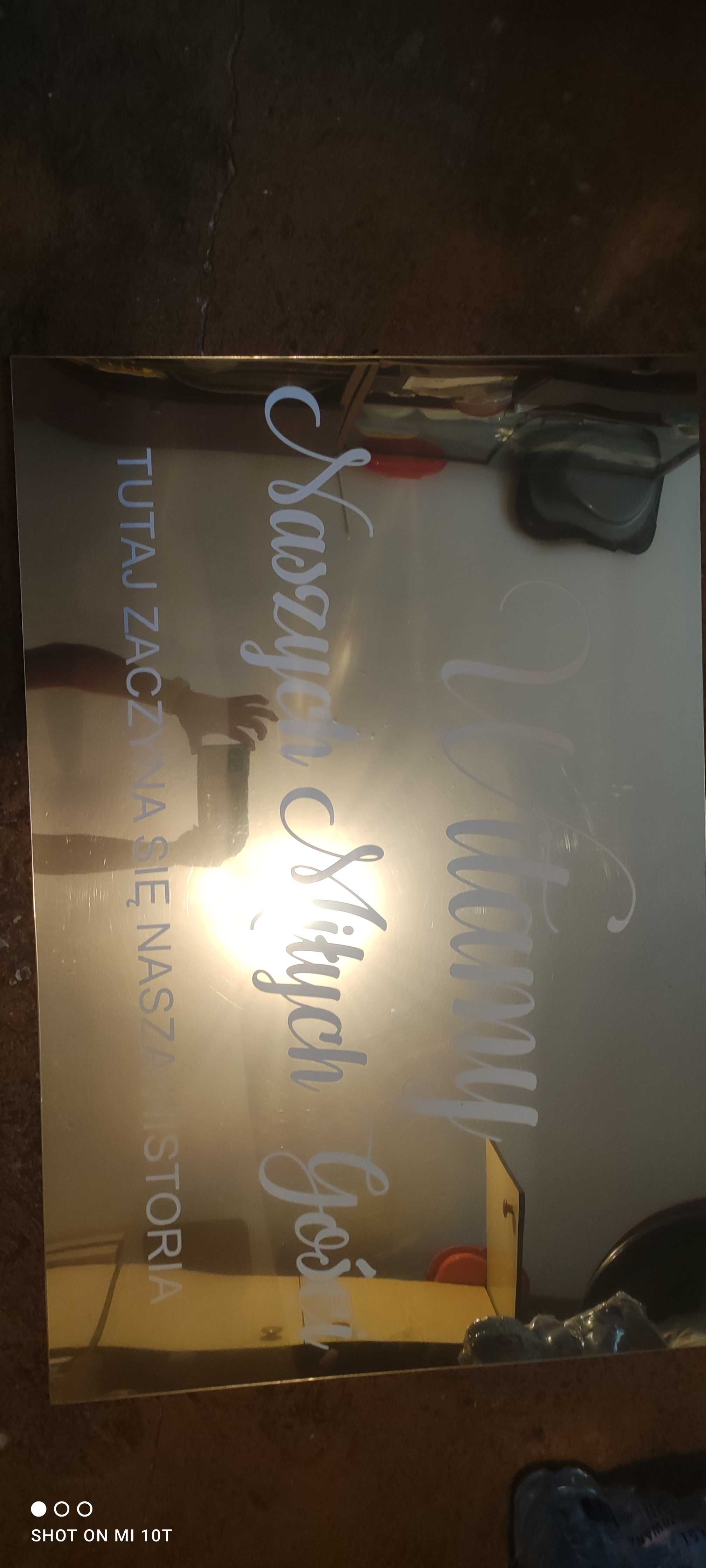 Napis na salę weselną "Witamy.."