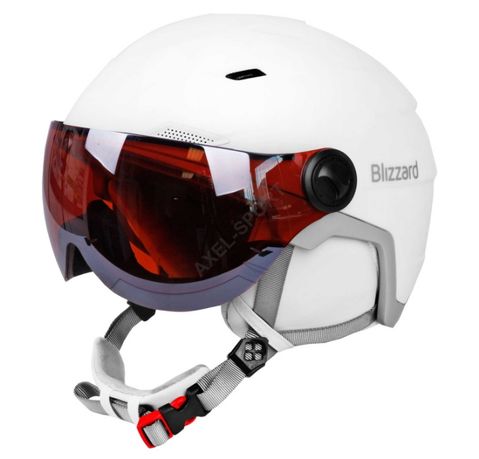 OSTATNIE sztuki Kask narciarski Blizzard Visor 55-59 WHITE szyb orange