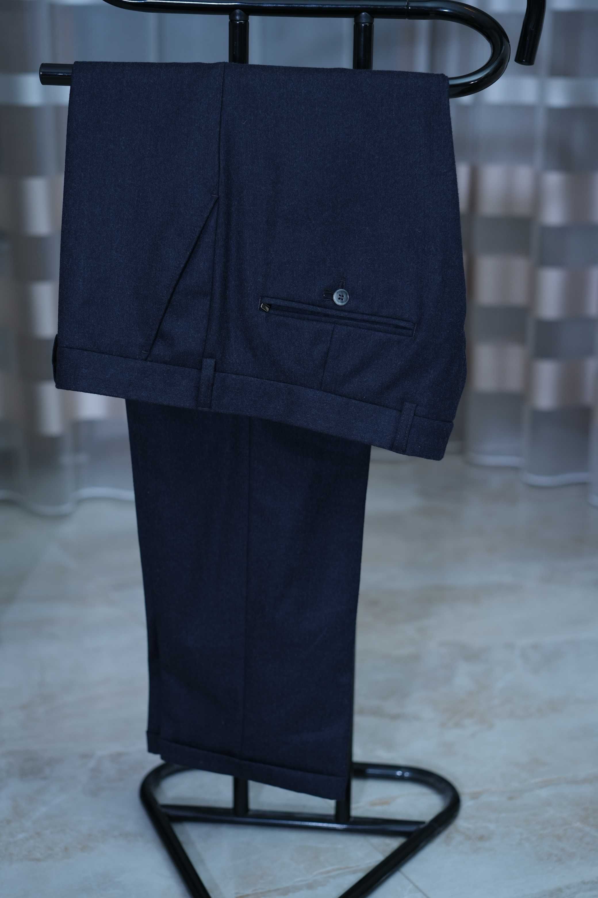 Spodnie męskie LAVARD 96cm w pasie 54 wzrost 176cm 100% wełna