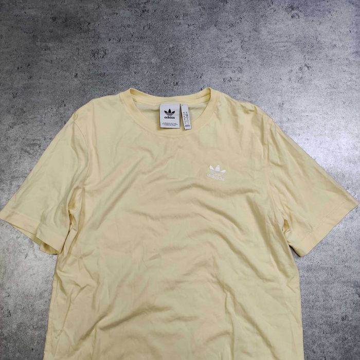 MĘSKA Koszulka Bawełna PREMIUM Adidas Originals Żółta Casual Letnia