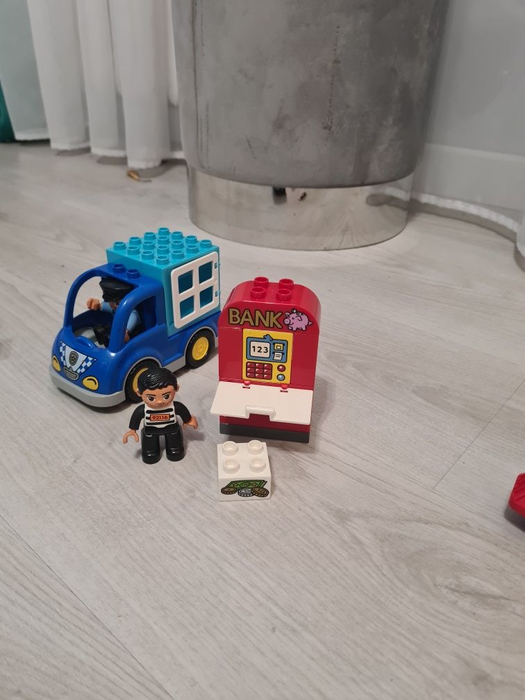 Mega zestaw lego duplo pociąg, zygzak mcqueen, budowa, policja