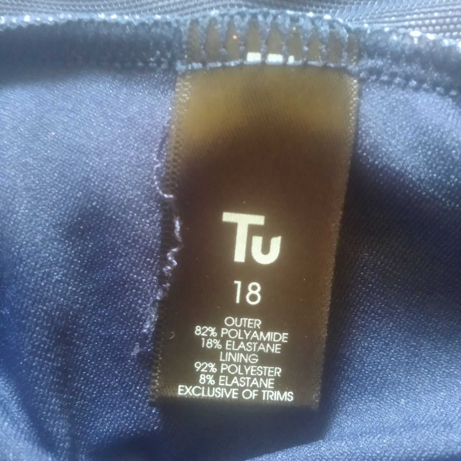 Strój kąpielowy jednoczęściowy rozmiar 3XL firmy Tu