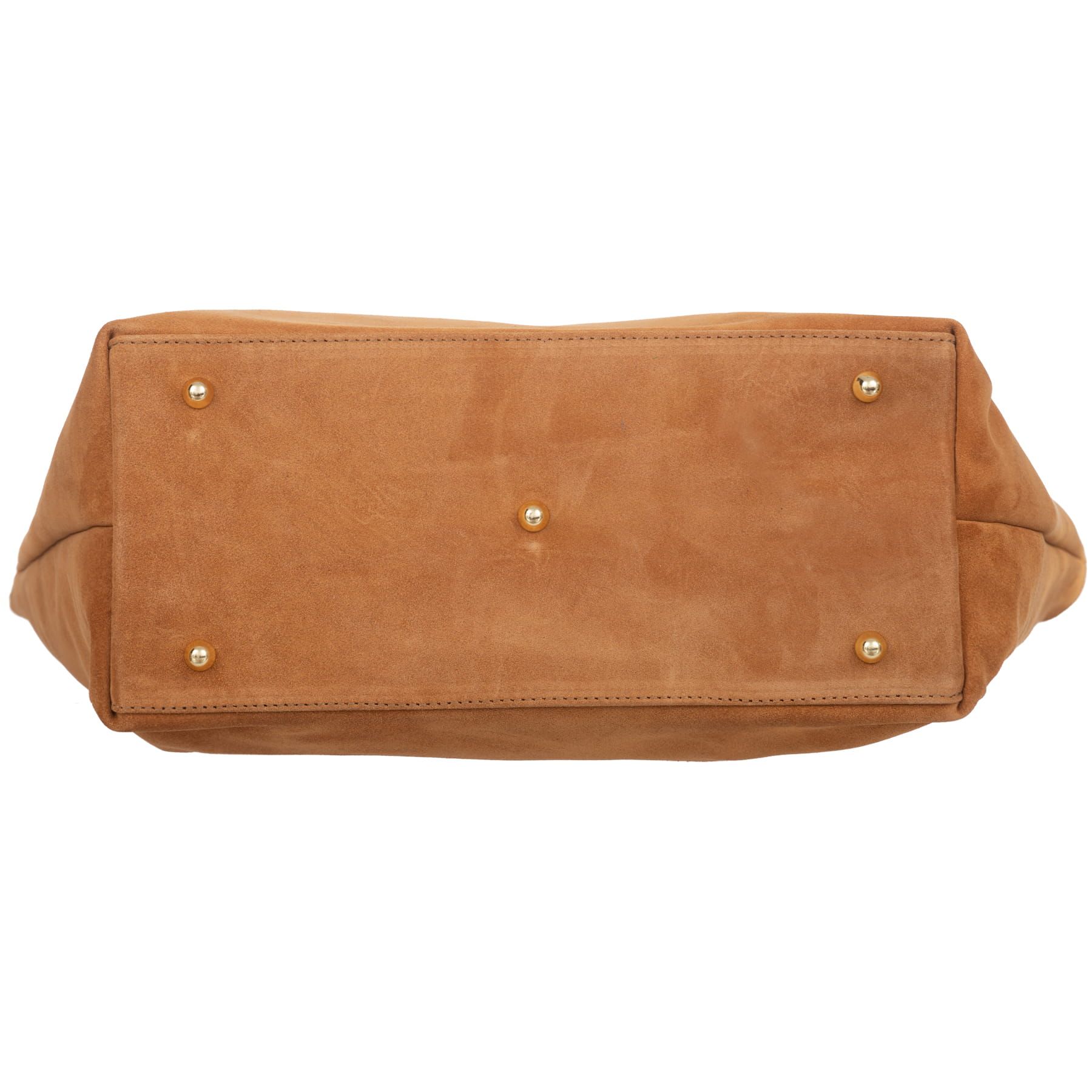 VEZZE torebka damska zamszowa shopper z długimi rączkami V498 c.taupe