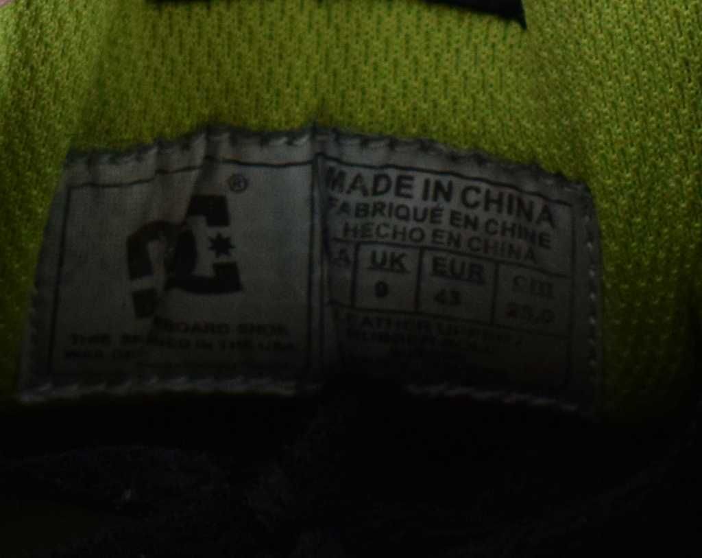 Buty DC Course Black soft lime czarne buty sneakersy 43