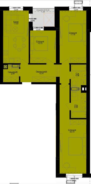3кімнатна квартира в ЖК ATMOSFERA Premium