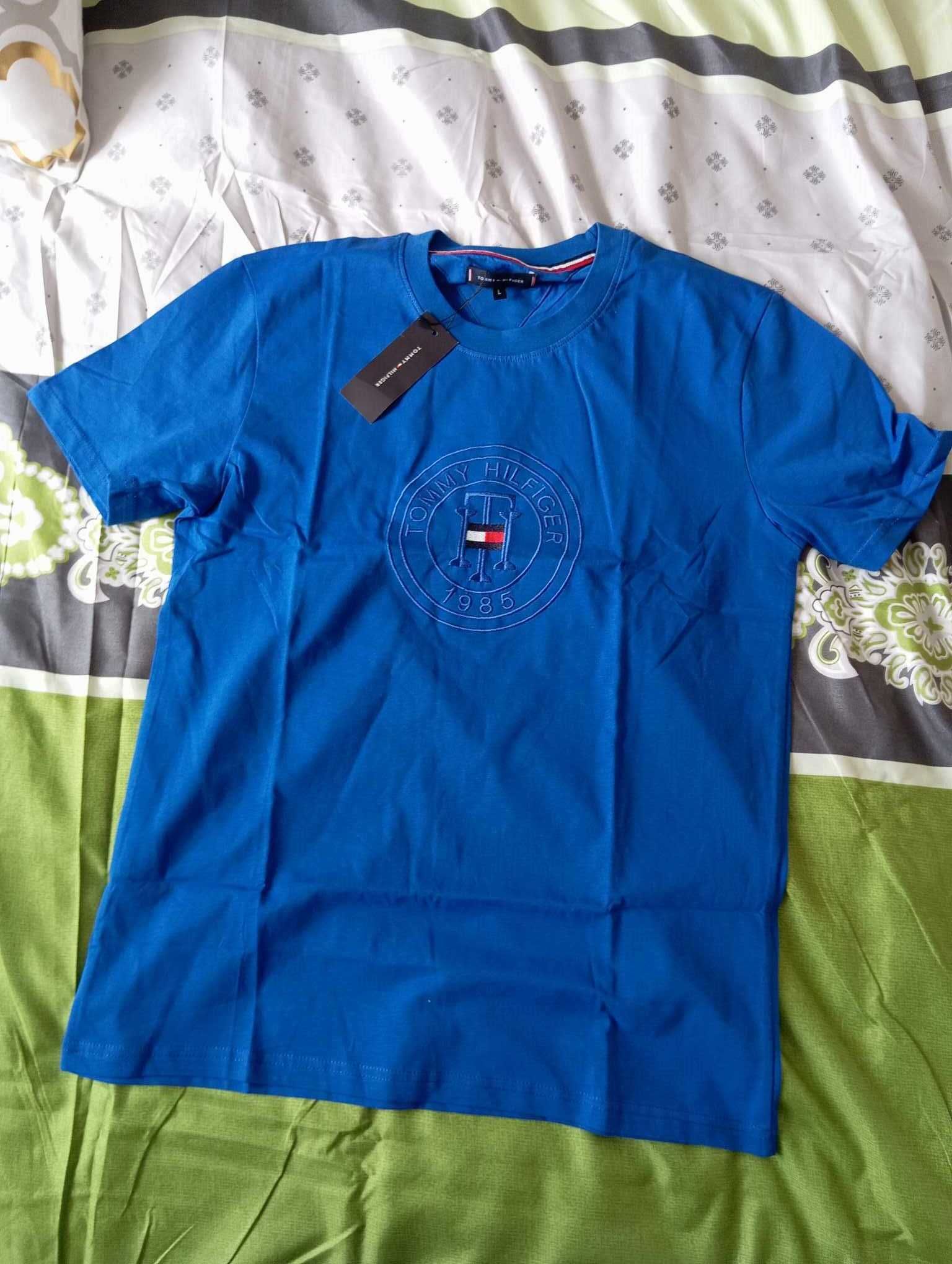 Koszulka Tommy Hilfiger, t-shirt classic, niebieska L, nowa kolekcja!