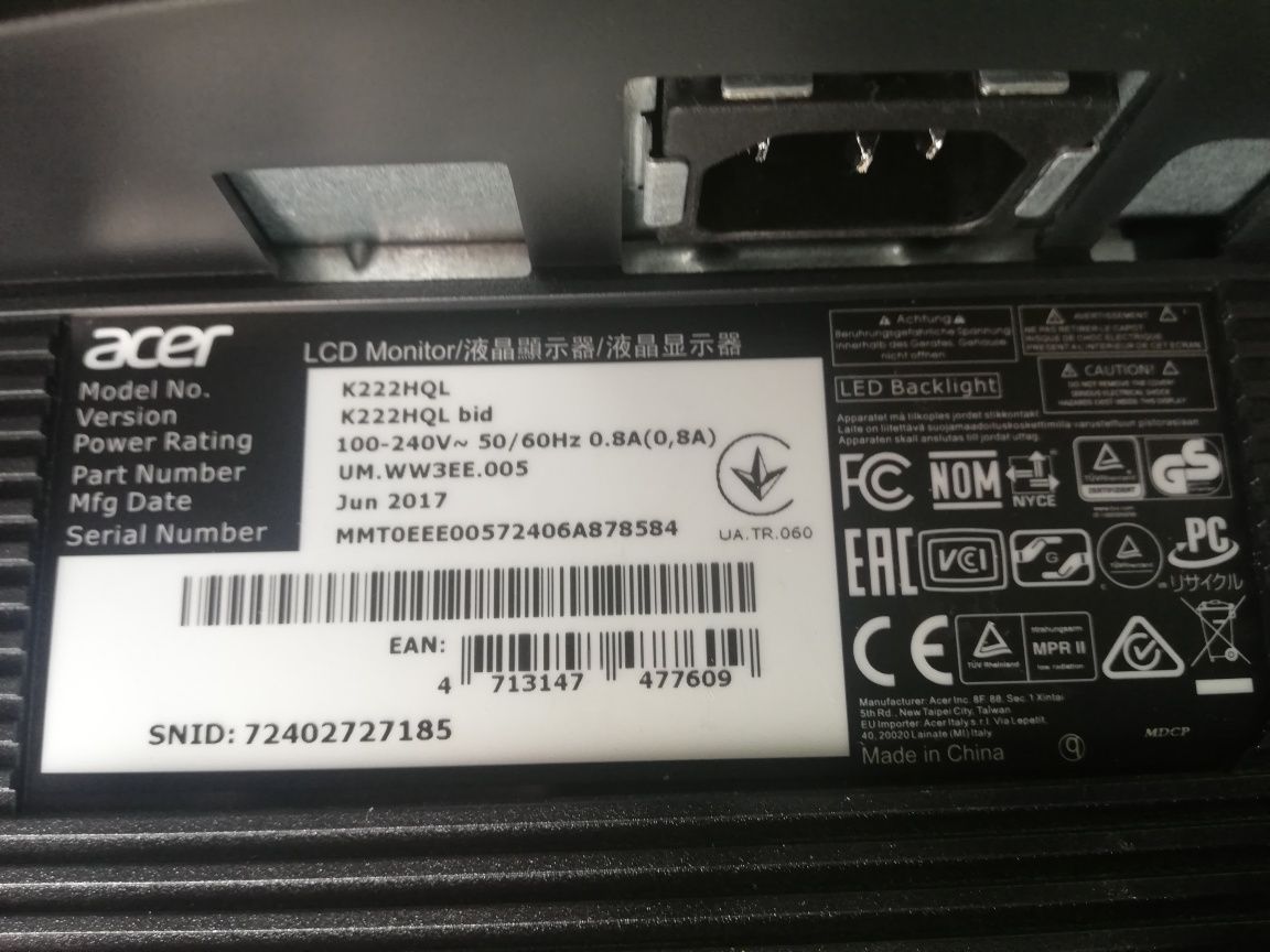 Monitor acer LCD